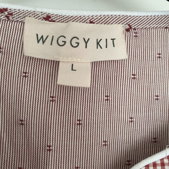 Wiggy Kit "Bow Tie" Blouse in Red, size Large (fits XL) - Picture 3 of 5